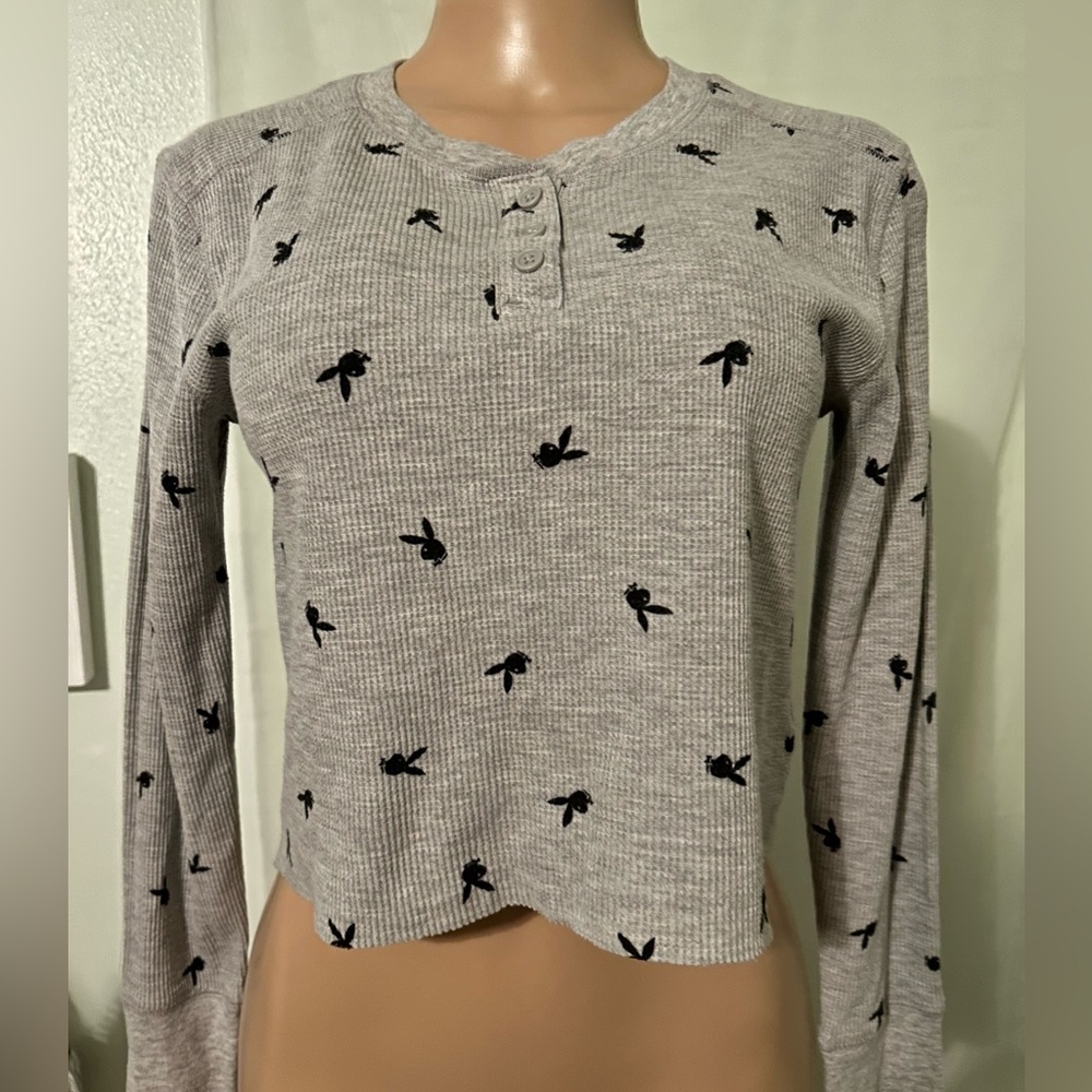 Size small Pacsun playboy bunny crop thermal